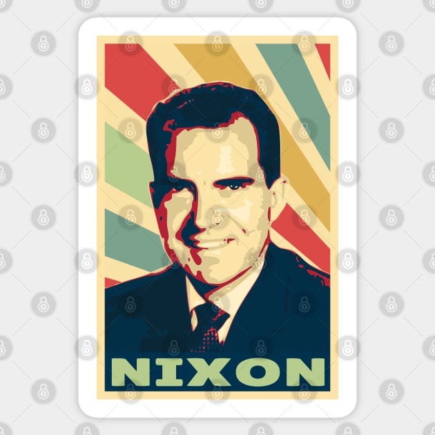 Richard Nixon Vintage Colors Sticker by Nerd_art